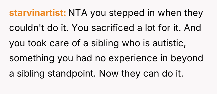 starvinartist NTA you stepped in when they couldn't do it....