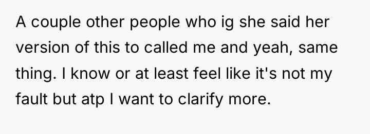 A couple other people who ig she said her version...