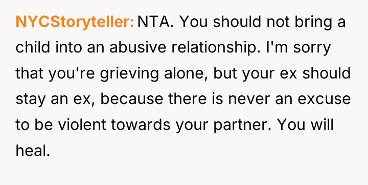 NYCStoryteller NTA. You should not bring a child into an...