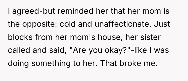 I agreed-but reminded her that her mom is the opposite:...
