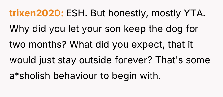 trixen2020 ESH. But honestly, mostly YTA. Why did you let...