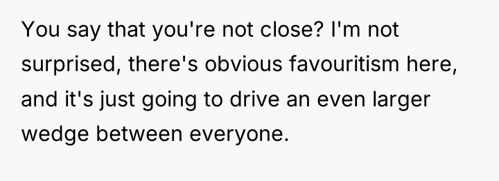 You say that you're not close? I'm not surprised, there's...