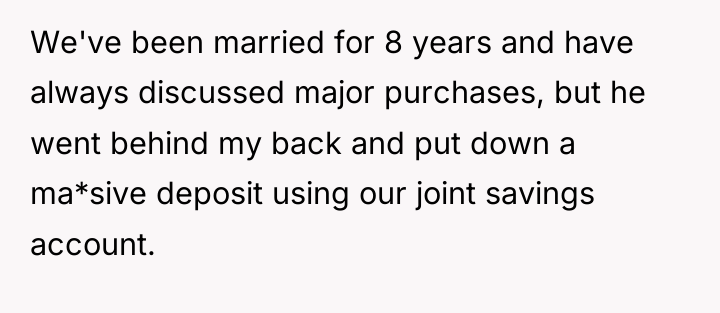 We've been married for 8 years and have always discussed...