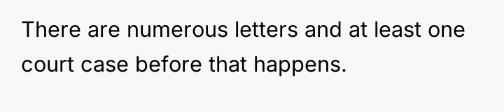 There are numerous letters and at least one court case...