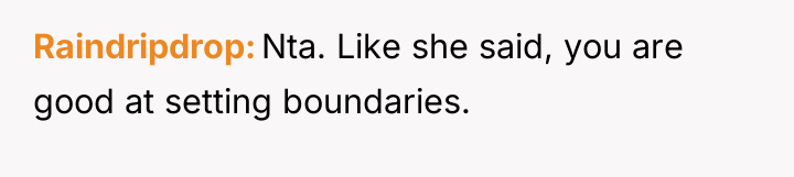 Raindripdrop Nta. Like she said, you are good at setting...