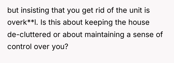but insisting that you get rid of the unit is...