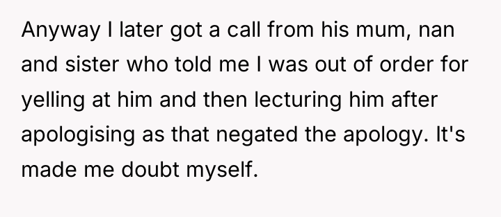 Anyway I later got a call from his mum, nan...