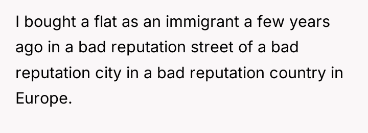 I bought a flat as an immigrant a few years...