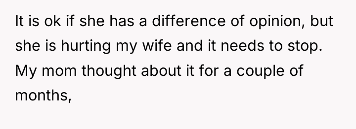 It is ok if she has a difference of opinion,...