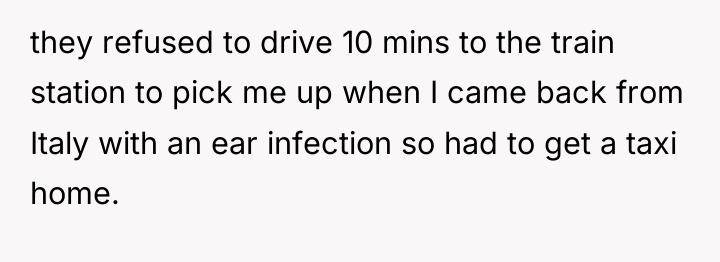 they refused to drive 10 mins to the train station...