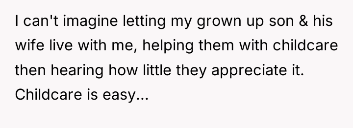 I can't imagine letting my grown up son & his...