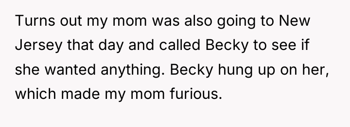 Turns out my mom was also going to New Jersey...