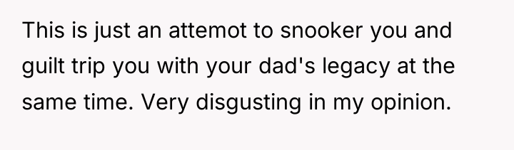This is just an attemot to snooker you and guilt...