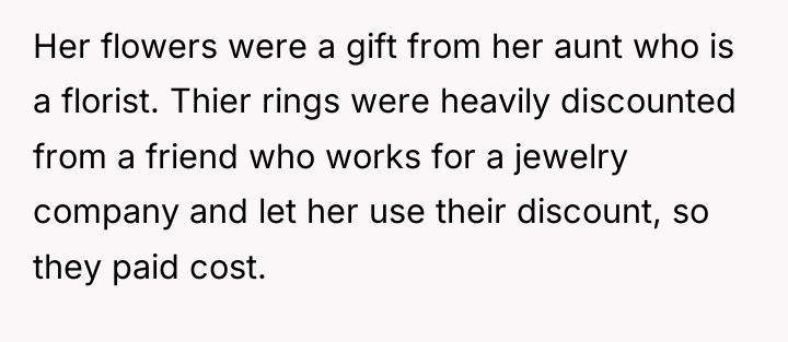 Her flowers were a gift from her aunt who is...