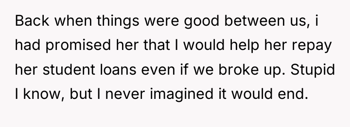 Back when things were good between us, i had promised...