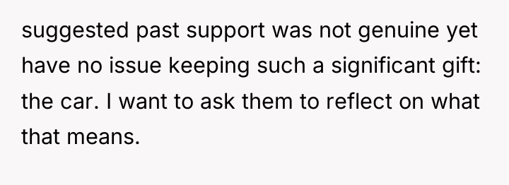 suggested past support was not genuine yet have no issue...