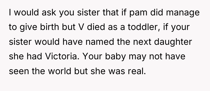 I would ask you sister that if pam did manage...