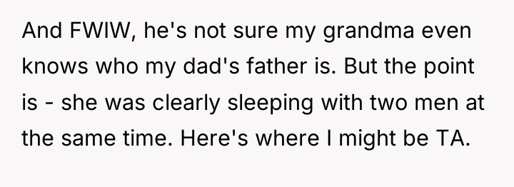 And FWIW, he's not sure my grandma even knows who...
