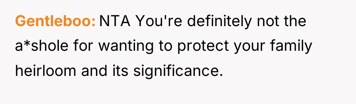 Gentleboo NTA You're definitely not the a*shole for wanting to...