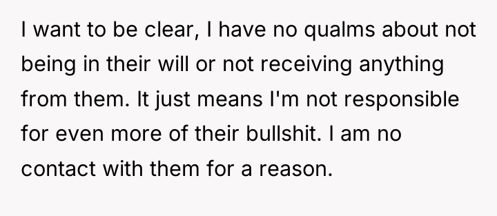 I want to be clear, I have no qualms about...