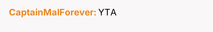 CaptainMalForever YTA