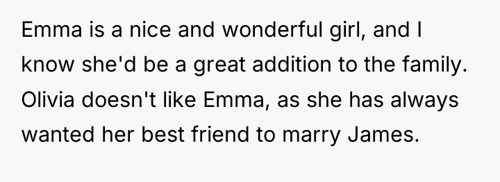 Emma is a nice and wonderful girl, and I know...