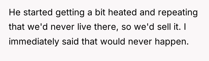 He started getting a bit heated and repeating that we'd...
