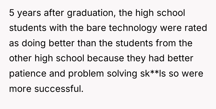5 years after graduation, the high school students with the...