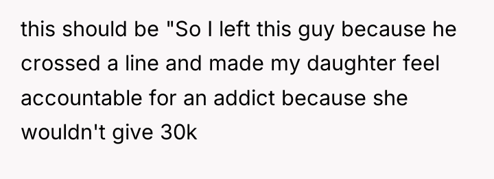 this should be "So I left this guy because he...