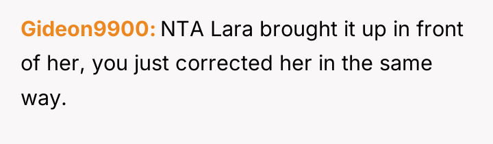 Gideon9900 NTA Lara brought it up in front of her,...