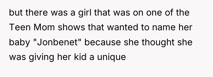but there was a girl that was on one of...