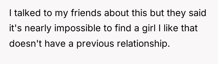 I talked to my friends about this but they said...