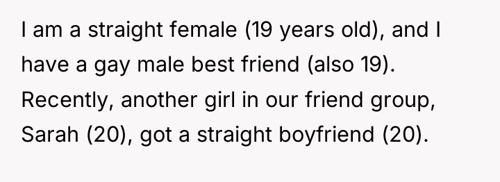I am a straight female (19 years old), and I...
