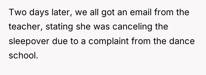 Two days later, we all got an email from the...