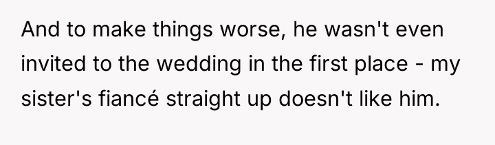 And to make things worse, he wasn't even invited to...