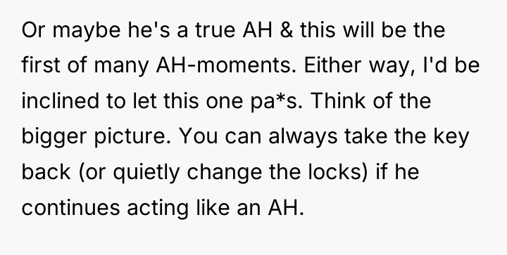 Or maybe he's a true AH & this will be...