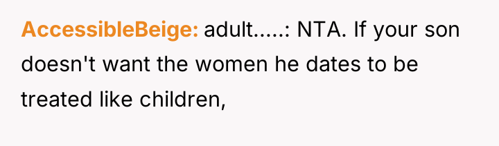 AccessibleBeige adult.....: NTA. If your son doesn't want the women...