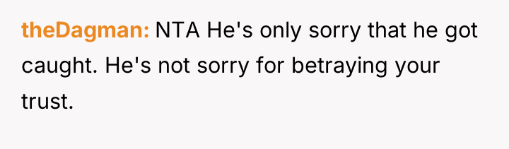 theDagman NTA He's only sorry that he got caught. He's...
