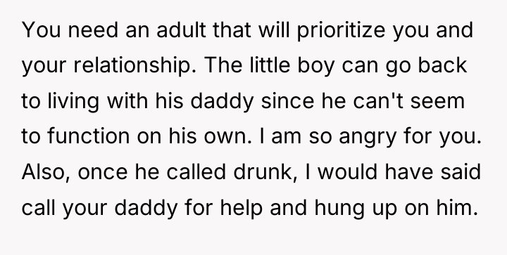 You need an adult that will prioritize you and your...