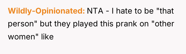 Wildly-Opinionated NTA - I hate to be "that person" but...