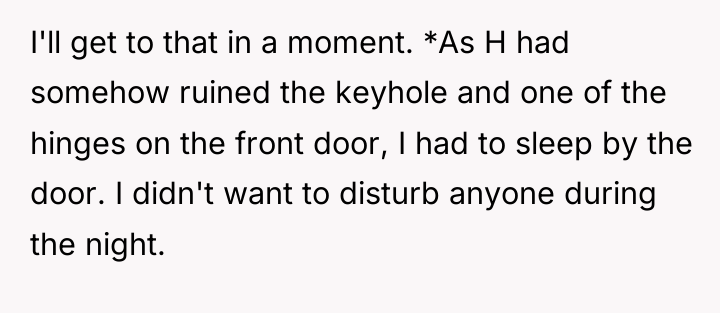 I'll get to that in a moment. *As H had...