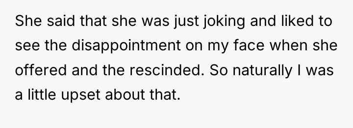 She said that she was just joking and liked to...