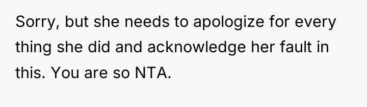 Sorry, but she needs to apologize for every thing she...