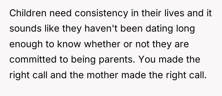 Children need consistency in their lives and it sounds like...