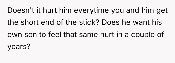 Doesn't it hurt him everytime you and him get the...