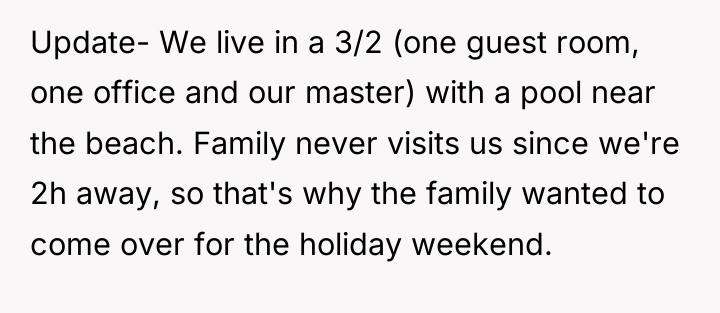 Update- We live in a 3/2 (one guest room, one...