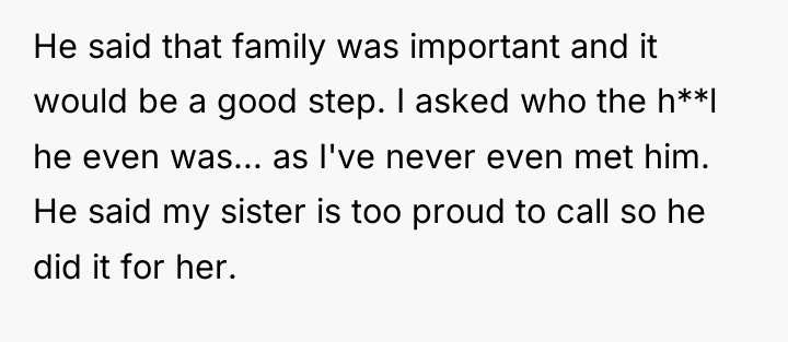 He said that family was important and it would be...