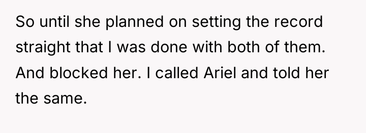 So until she planned on setting the record straight that...