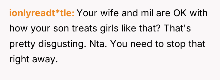 ionlyreadt*tle Your wife and mil are OK with how your...