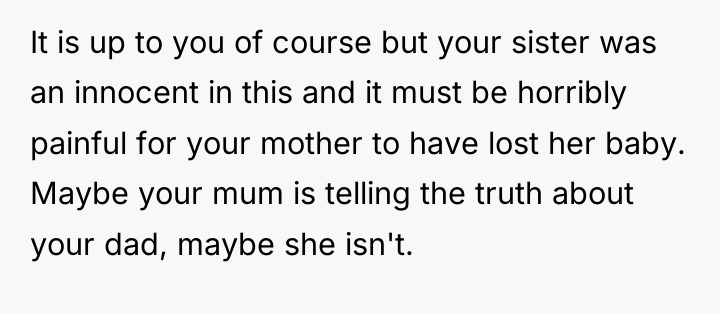 It is up to you of course but your sister...